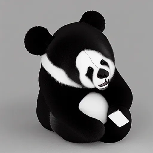 Image similar to Ice Panda Figure, 8K, studio light