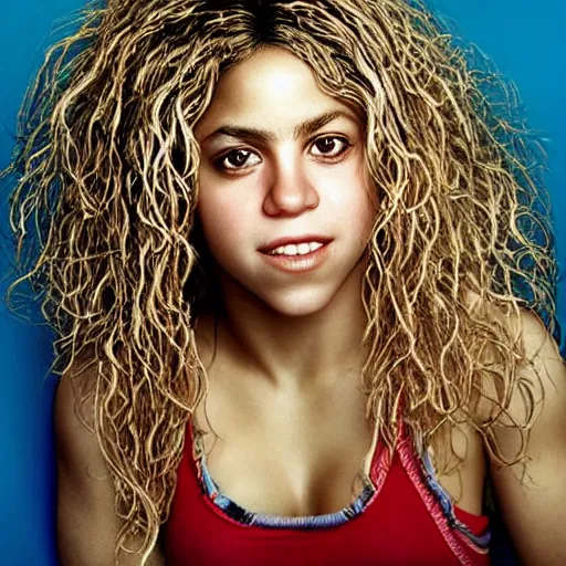 Prompt: Portrait of Shakira by Martin Schoeller