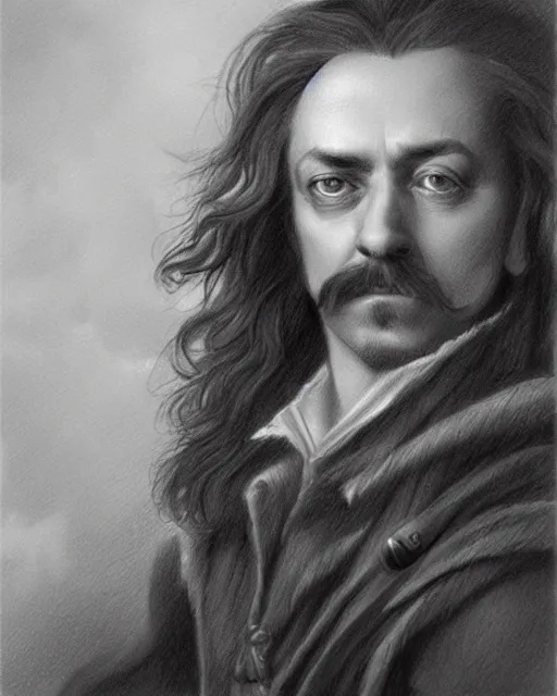 Prompt: pencil drawing of beautiful peter the great, hyper realistic face, in the style of greg rutkowski, fantasy, amazing detail, epic, elegant, smooth, sharp focus, from the front