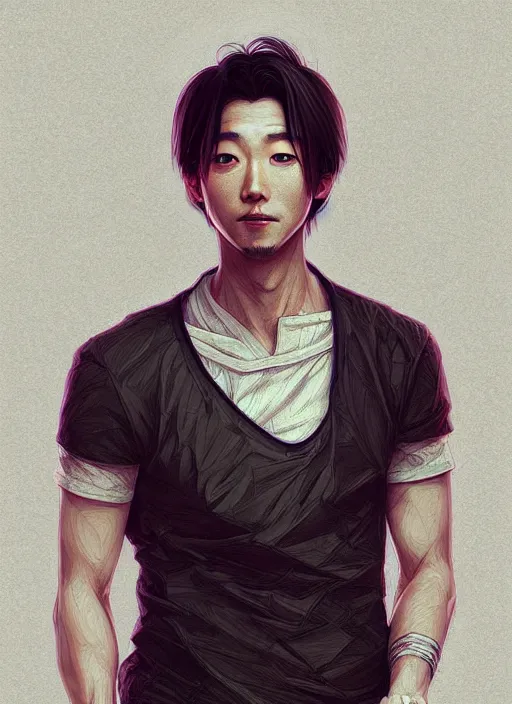 Image similar to handsome satoru gojo, half body shot, path traced, highly detailed, high quality, digital painting, alena aenami, lilia alvarado, shinji aramaki, karol bak, alphonse mucha, tom bagshaw