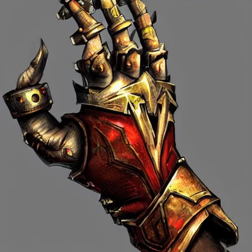 Image similar to warrior Gauntlet fist, war theme gauntlet fist, fantasy gauntlet of warrior, armored gauntlet fingers, fiery coloring, epic fantasy style art, fantasy epic digital art, epic fantasy weapon art