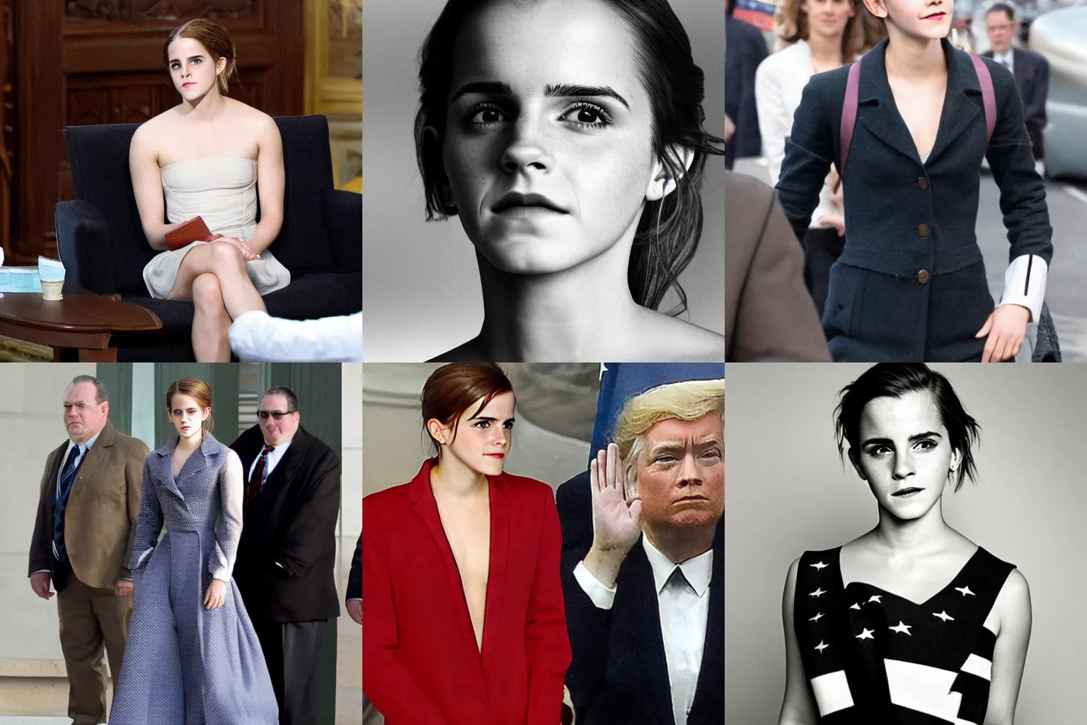 Prompt: Emma Watson as president of the USA