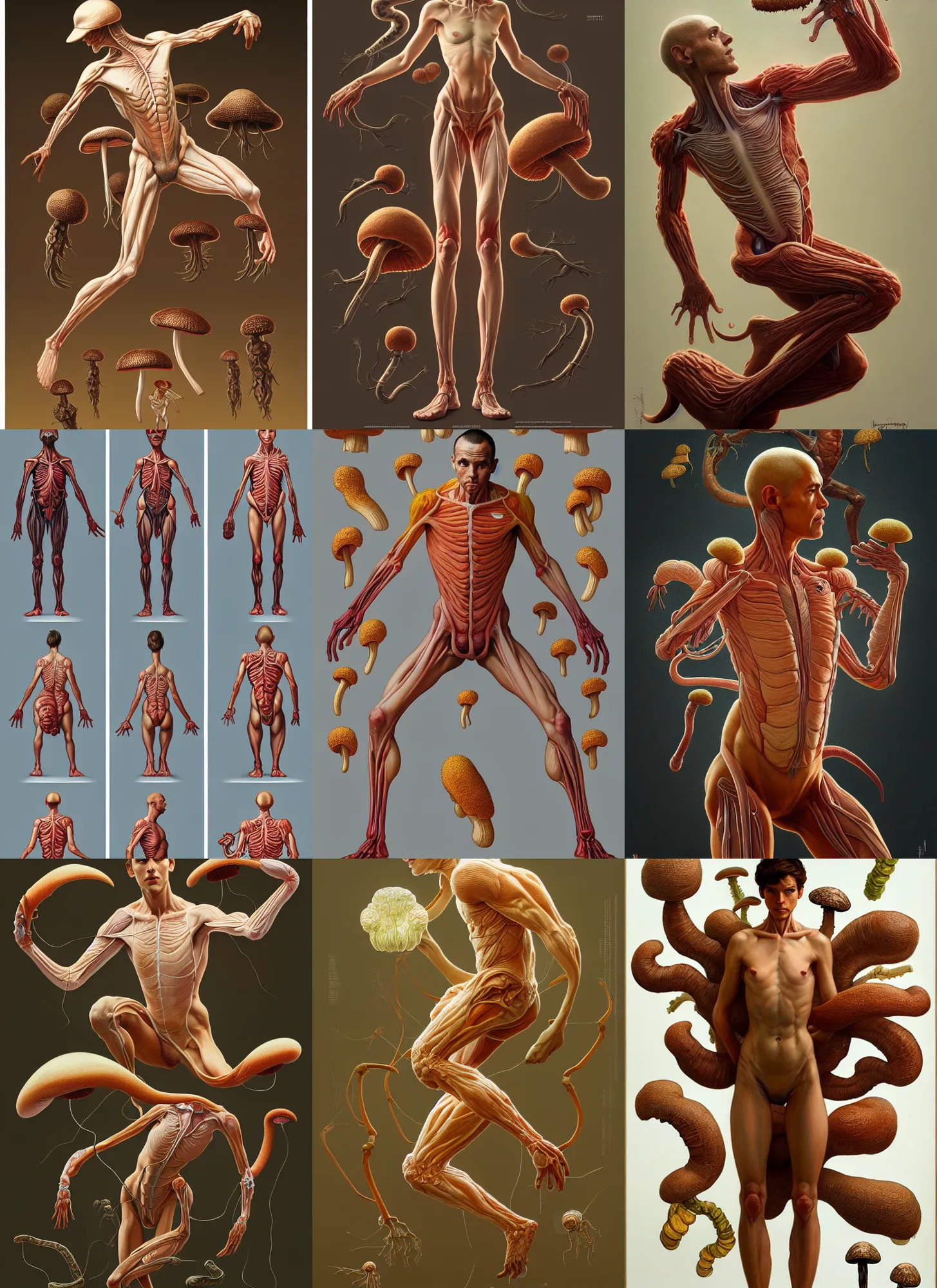 Prompt: full - body mtg fungus anatomy on white background, action pose, intricate, highly detailed, digital painting, artstation, concept art, smooth, sharp focus, illustration, art by norman rockwell emiliano ponzi andrey remnev yoann lossel aaron jasinski, 8 k