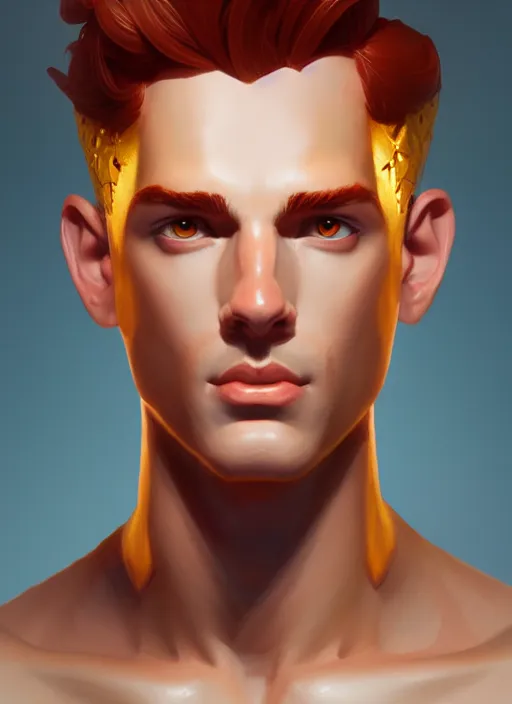 Image similar to the god hermes, male, portrait, sharp focus, digital art, concept art, dynamic lighting, subsurface scattering, photoreal, trending on artstation, by emylie boivin and rossdraws