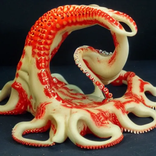 vintage 1 9 6 0 s plastic toy of a octopus kaiju, | Stable Diffusion