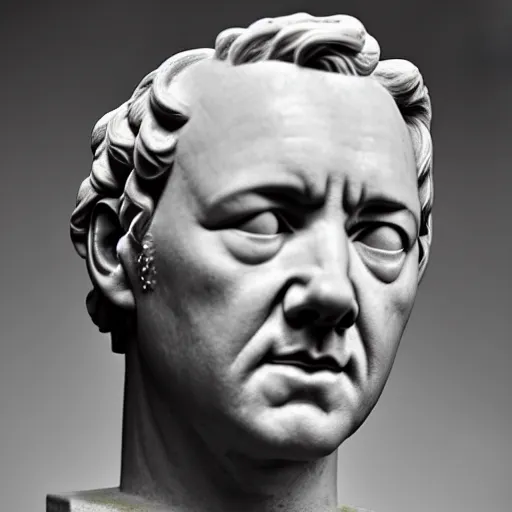 Image similar to kevin spacey as a greek marble statue