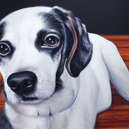 Image similar to ultra detailed painting of a dog