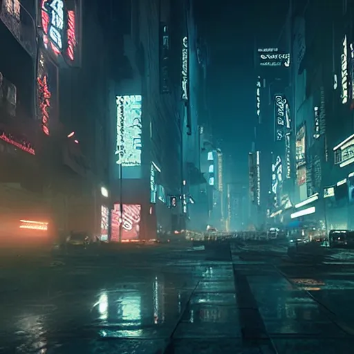 Image similar to blade runner 2 0 4 9 city at night, vfx shot, realism, intricate detail,