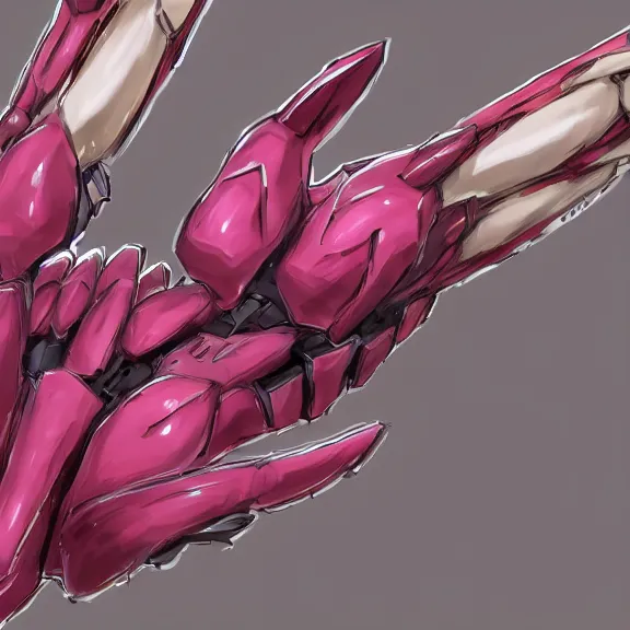 Image similar to very close up foot pov shot, detailed foot shot, paw art, hyperdetailed elegant beautiful stunning hot anthropomorphic mecha female dragon, laying down showing quality mecha dragon feet at camera, furry paw, anthro paw, dragon paw, beans, sharp silver armor fuchsia skin, sleek legs, warframe fanart, furaffinity, deviantart, ekasportal