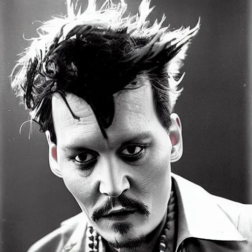 Image similar to johnny depp 1 8 0 0's photograph