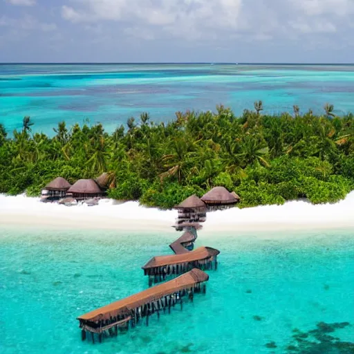 Prompt: Maldivian beach.