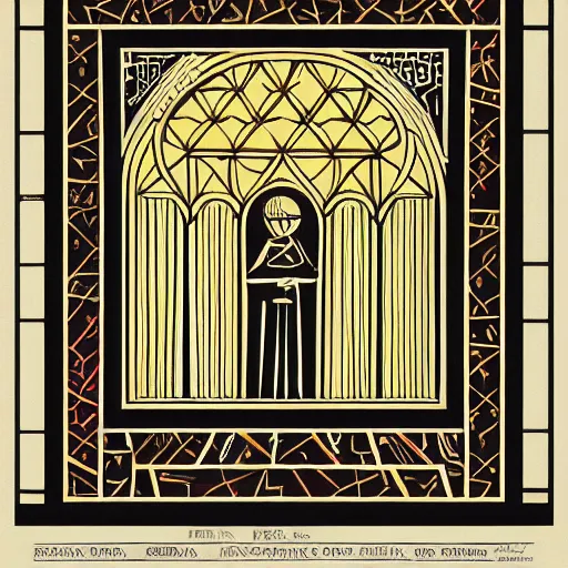 Image similar to holy grail in geometric style