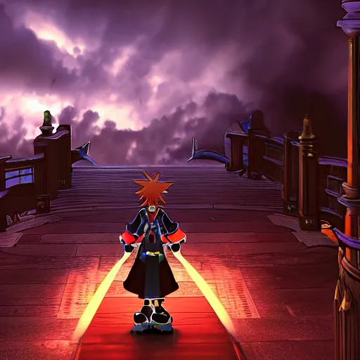 Prompt: kingdom hearts boss, cinematic, stormy night, 4 k, award winning atmosphere