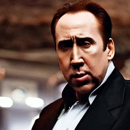 Prompt: nicholas cage as baron harkonnen