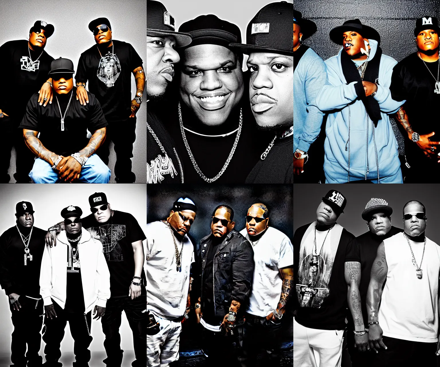 Image similar to portrait hip hop group The Lox