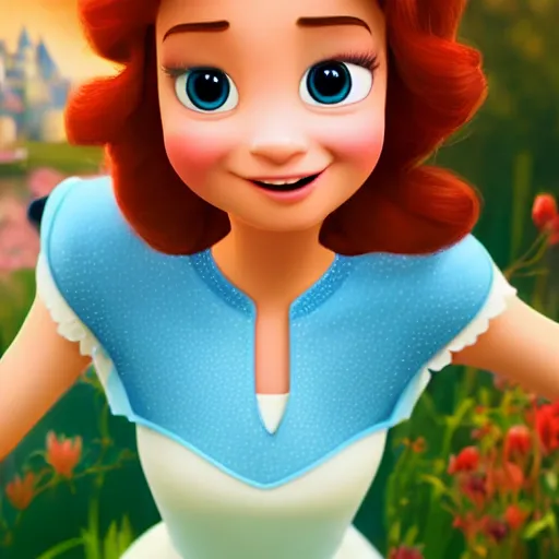 Prompt: portrait of a disney princess, pixar style , 4k , HD