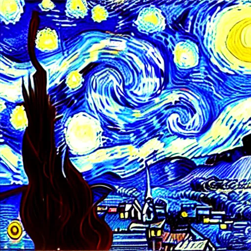 Image similar to van gogh ( happy ) ( painting starry night ) stop motion vinyl action figure, plastic, toy, butcher billy style