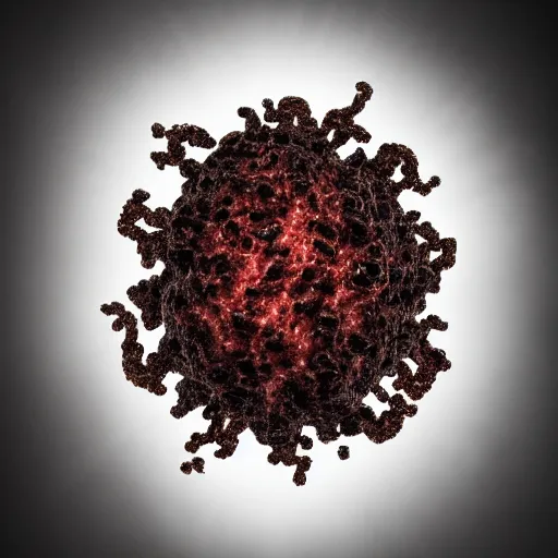 Image similar to macro photography of a virus looking like boris johnson