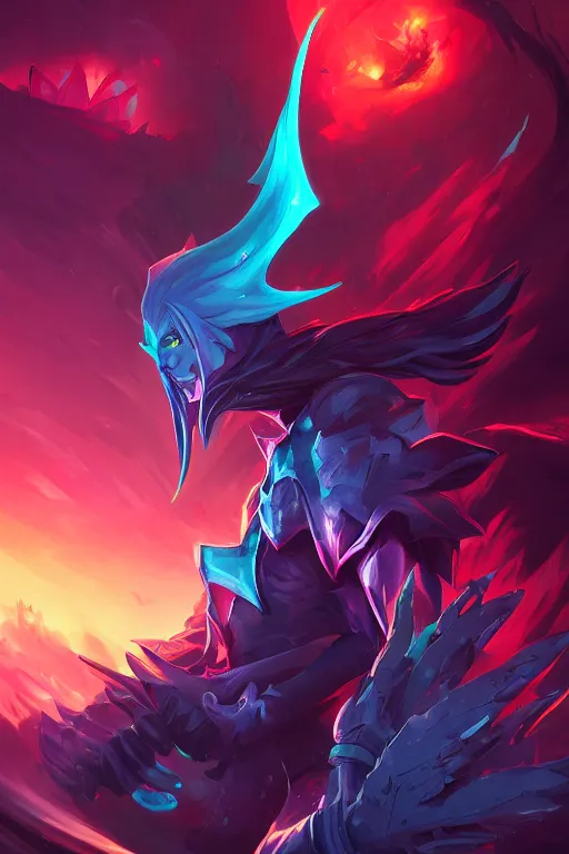 Prompt: aatrox league of legends wild rift hero champions arcane magic digital painting bioluminance alena aenami artworks in 4 k design by lois van baarle by sung choi by john kirby artgerm and greg rutkowski and magali villeneuve mage fighter assassin