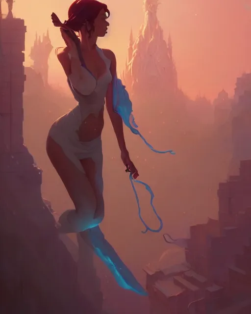 Image similar to highly detailed vfx portrait of a mage casting magic, correct anatomy and body proportions, unreal engine, greg rutkowski, loish, rhads, beeple, makoto shinkai and lois van baarle, ilya kuvshinov, rossdraws, tom bagshaw, alphonse mucha, global illumination, detailed and intricate environment