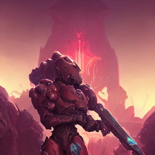 Image similar to doom slayer, warframe, fantasy art heartstone video game icon, 2 d game art gta cover, official fanart behance hd artstation by jesper ejsing, by rhads, makoto shinkai and lois van baarle, ilya kuvshinov, rossdraws