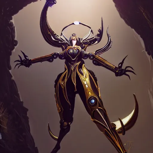 Image similar to highly detailed exquisite warframe fanart, looking up at a 300 foot tall giant elegant beautiful saryn prime female warframe, as an anthropomorphic robot female dragon, sharp claws, posing elegantly over your tiny form, detailed legs looming over your pov, giantess shot, camera close to the legs, upward shot, ground view shot, leg shot, front shot, epic cinematic shot, high quality warframe fanart, captura, realistic, professional digital art, high end digital art, furry art, giantess art, anthro art, DeviantArt, artstation, Furaffinity, 3D, 8k HD render, epic lighting