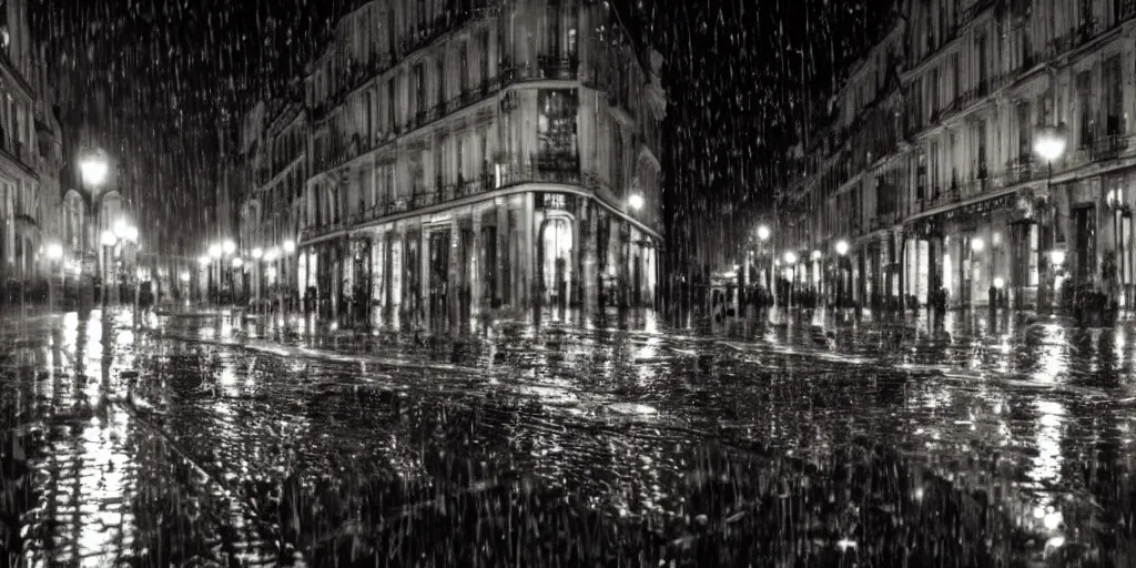 Image similar to photo rainy night in paris, reflections