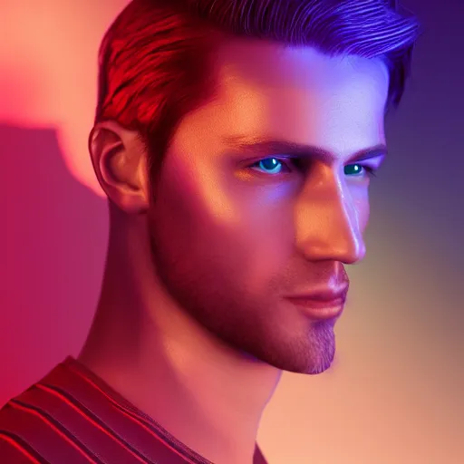 Image similar to a photorealistic of james zabiela dj portrait colorful refractive octane render, 4K, dynamic light