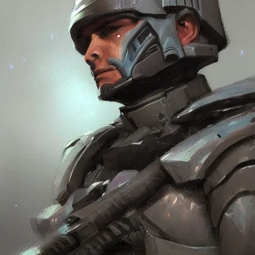 Image similar to concept art of a portrait by greg rutkowski, a soldier of the eternal empire wearing gray and purple tactical gear, star wars expanded universe, smooth, sharp focus, artstation hq.