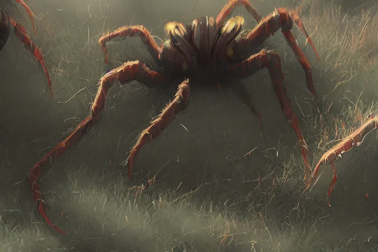 Image similar to [ [ [ landscape ] ] ]!!!, fuzzy, [ arachnophobia ]!!!, 4 k digital art, trending on artstation, polycount, digital art