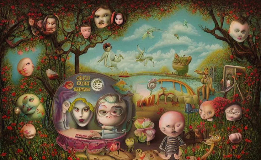 Image similar to a journey into my imagination, painting by mark ryden