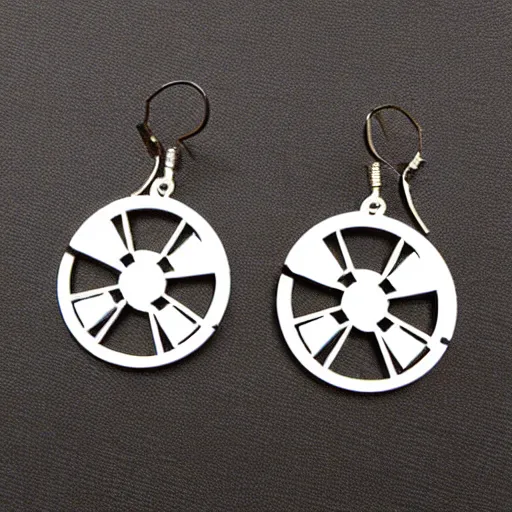 Image similar to segmented 2d laser cut earrings, star wars rebel logo