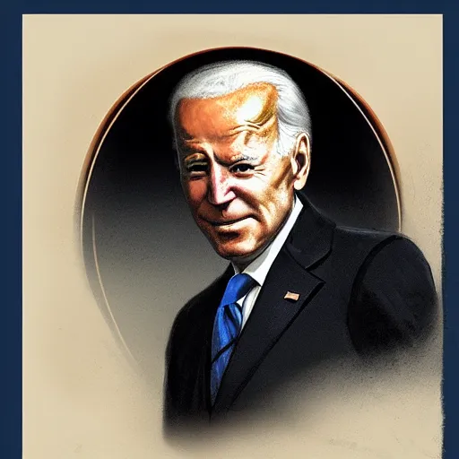 Image similar to joe biden dressed as hasidic rebbe, jewish devotional presidential portrait by greg rutkowski