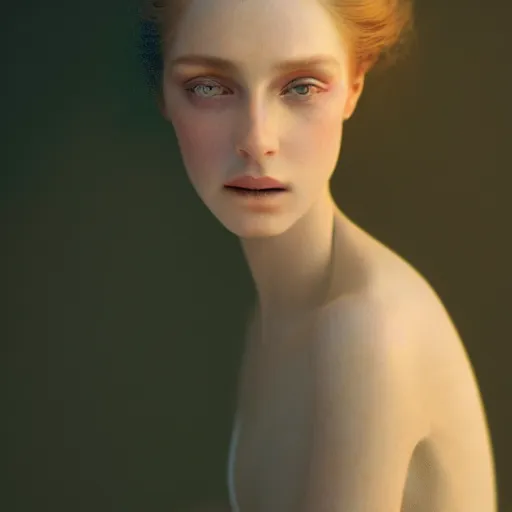 Image similar to photographic portrait of a stunningly beautiful renaissance female in soft dreamy light at sunset, contemporary fashion shoot, by edward robert hughes, annie leibovitz and steve mccurry, david lazar, jimmy nelsson, extremely detailed, hyperrealistic, perfect face, octane render