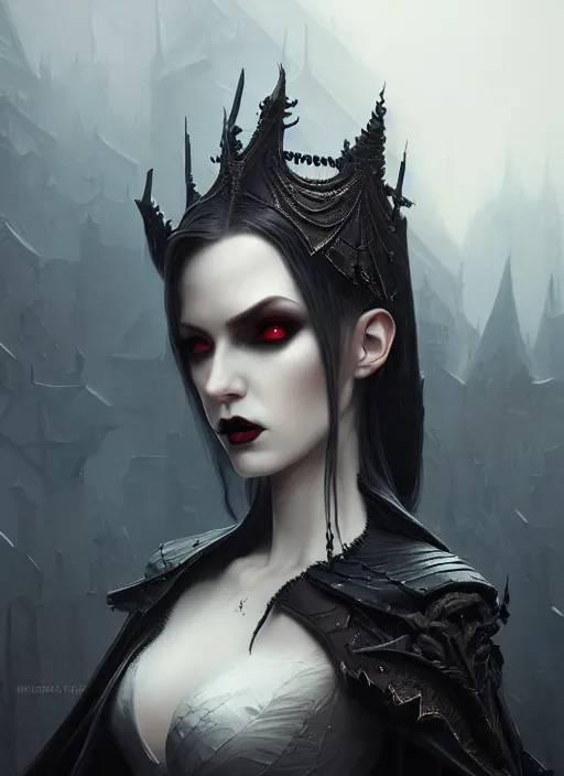 Image similar to hyper detailed ultra sharp majestic vampire princess, ominous gothic aesthetic, haunting, masterpiece, elegant, ornate, intricate, digital painting, concept art, smooth, sharp focus, illustration, art by melissa houpert and greg rutkowski, alexey egorov, felix englund, trending on artstation 8 k