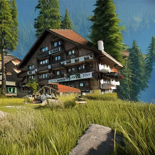 Image similar to bregenzerwald unreal engine 5