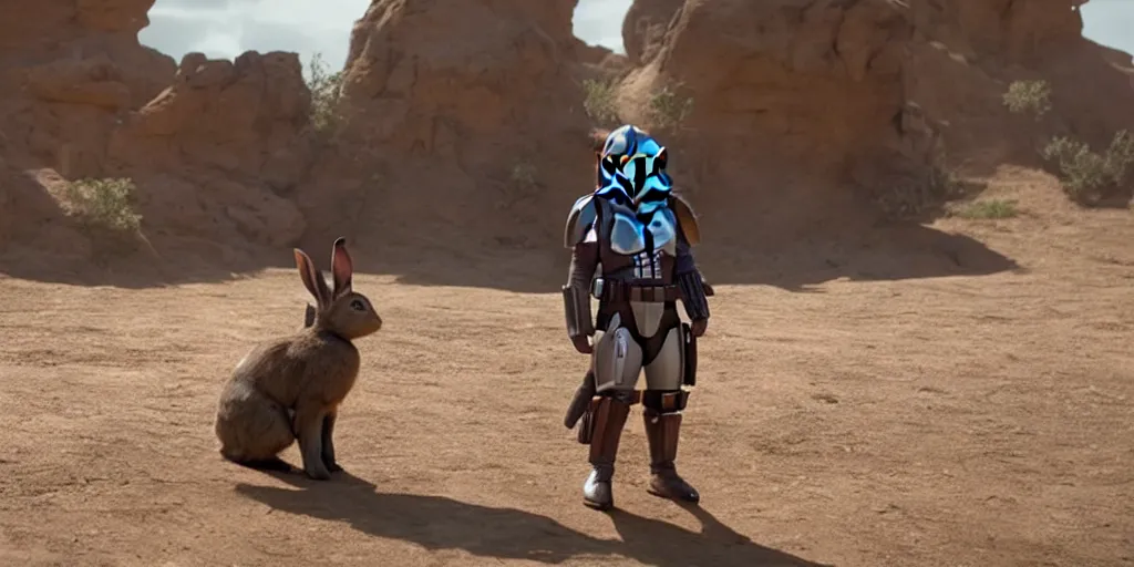 Image similar to a rabbit in the tv show mandalorian screenshot