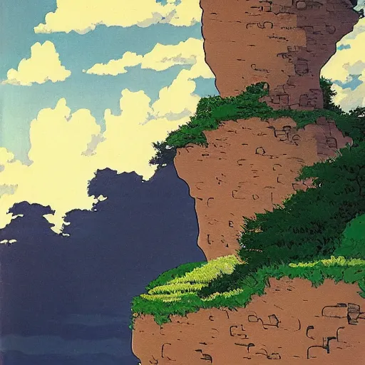 ominous cliff side painting by studio ghibli | Stable Diffusion | OpenArt