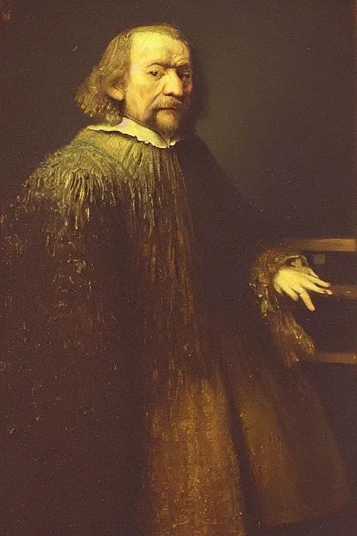 Prompt: “kodachrome of Rembrandt van Rijn, highly detailed, circa 1649, ”