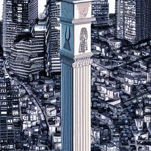 Image similar to Obelisco of Buenos Aires in a cyberpunk style, hyper detailed, hd