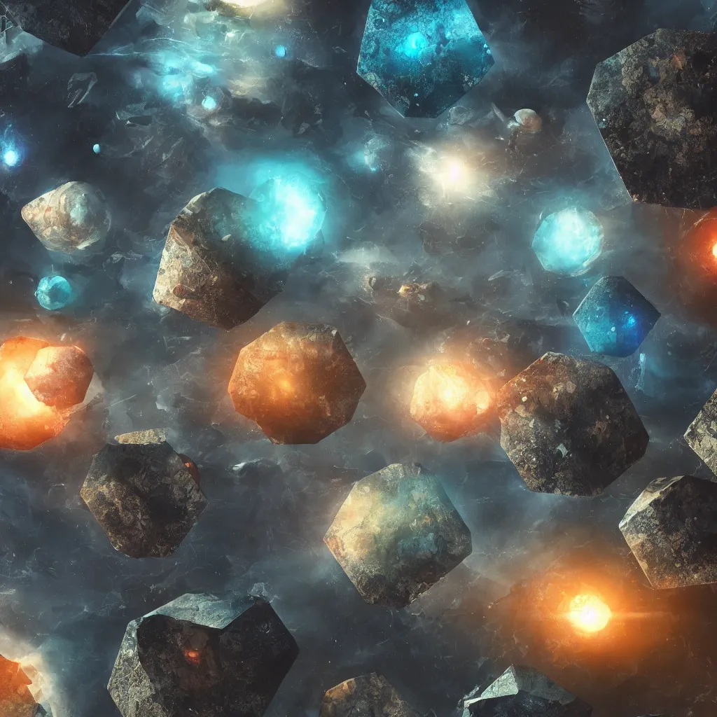 Prompt: dramatic epic stunning beautiful and insanely detailed matte painting of a hexagon universe with hexagon shaped planets, hexagon lens flares, hexagonal stones, atmospheric composition, digital art, masterpiece, fantastic, octane render, 8K HD Resolution, High quality image