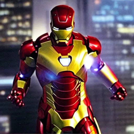 Prompt: robin williams is iron man. picture