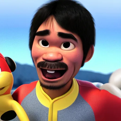 Image similar to manny pacquiao as a pixar disney character from up ( 2 0 0 9 ), unreal engine, octane render, 3 d render, photorealistic