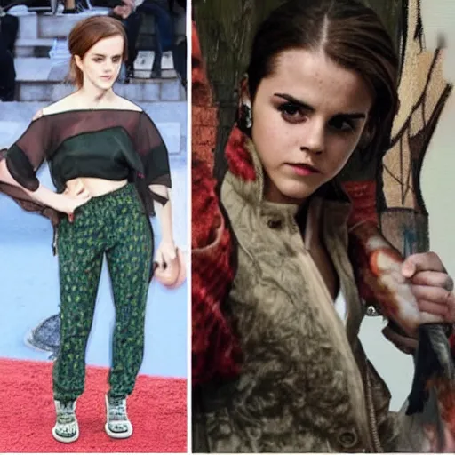 Image similar to Jojo's Bizarre Emma Watson