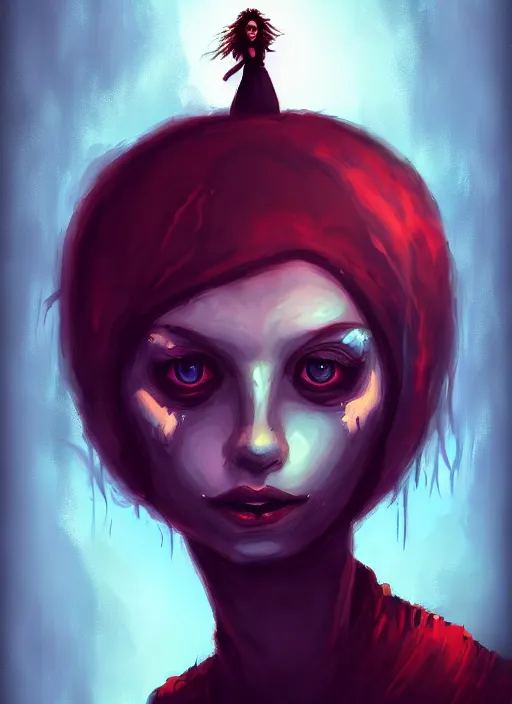 Image similar to a portrait of a pretty sewer punk young lady by anato finnstark