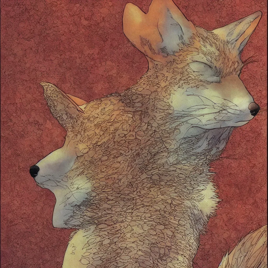 Image similar to fox face by moebius