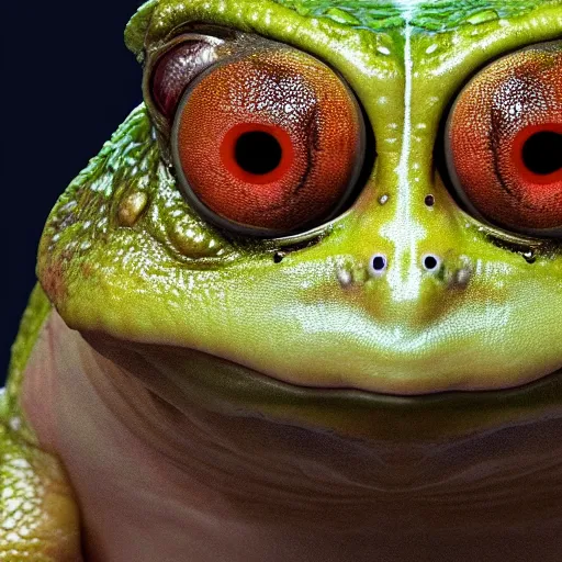 Prompt: hyperrealistic dslr film still of info wars alex jones disguised as frog, stunning 8 k octane comprehensive 3 d render, inspired by istvan sandorfi & greg rutkowski & unreal engine, perfect symmetry, dim volumetric cinematic lighting, extremely hyper - detailed, extremely lifelike attributes & lifelike texture, intricate, masterpiece, artstation, stunning