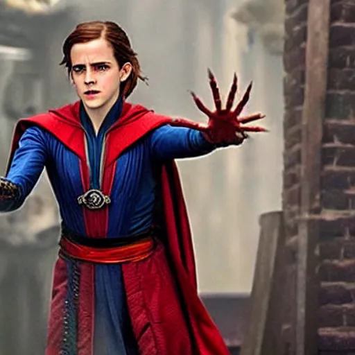 Image similar to Emma Watson as Dr strange