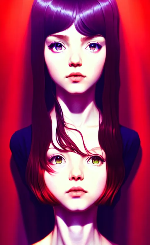 Image similar to a beautiful young british alternative music singer. optical illusion art by ilya kuvshinov lois van baarle ross tran range murata artgerm katsuhiro otomo norman rockwell. highly detailed intricately sharp focus mystically trending deviantart, pinterest, vogue italia, unreal engine 5, 4 k uhd image