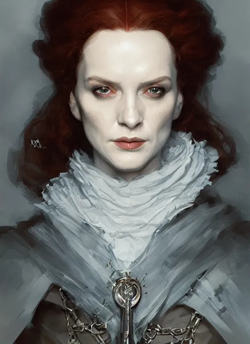 Image similar to Portrait Elizabeth Queen of Scots, marvel comics, dark, intricate, highly detailed, smooth, artstation, digital illustration by Ruan Jia and Mandy Jurgens and Artgerm and Wayne Barlowe and Greg Rutkowski and Frank Frazetta